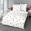 Kaeppel Biber Bettwäsche Rosen Knospen weiss rot 155x220 cm Produktbild-Vorschau 1