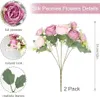 Pfingstrose Künstliche Blumen 2 Bündel Künstliche Produktbild-Vorschau 2