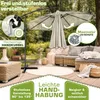 tillvex Sonnenschirm Beige Ø 300 cm Ampelschirm Produktbild-Vorschau 3