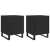 vidaXL Nachttische 2 Stk. Schwarz 40x40x50 cm Holzwerkstoff Produktbild-Vorschau 3