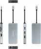 Dock Hub Usb-c 3xusb-a+2xhdmi+rj45+tf+sd+usb-c Pd 100w Grau Produktbild-Vorschau 3