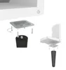 An illustration showing how to attach furniture legs to a mounting plate. Produktbild-Vorschau