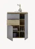 Schuhschrank - Artisan Eiche Nachbildung - Grau - B 85 cm - Produktbild-Vorschau 4