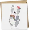 Mr. & Mrs. Panda Grußkarte Kneipenwirtin Herz - Weiß - Produktbild-Vorschau 1
