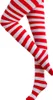 Oblique Unique Ringel Strumpfhose y Kostüm Karneval  - rot Produktbild-Vorschau 2