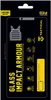 The image shows the packaging for a screen protector, featuring graphics and text highlighting its features. Produktbild-Vorschau