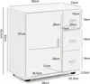 WOHNLING Badschrank WL5.877 Weiß 60x65,5x33 cm Midi-Schrank Produktbild-Vorschau 7