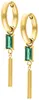 Wildcat Ohrringe - Little Square Crystal Hoops - Gold, Produktbild-Vorschau 1