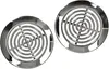 Two circular chrome ventilation grilles with concentric circles and a cross-shaped center. Anteprima dell’immagine prodotto