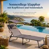 BigDean Sonnenliege klappbar gepolstert mit Kopfkissen & Produktbild-Vorschau 7