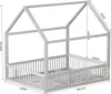 Flieks Kinderbett Bodenbett 140x200cm mit Tür, Hausbett Produktbild-Vorschau 7