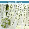 2 Stück Vorhänge Weiß Blatt Stickerei Voile Transparent Produktbild-Vorschau 2