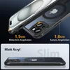 Close-up shots of a phone case, highlighting its features and dimensions, with a separate shot of the case on a flat surface. Anteprima dell’immagine prodotto