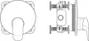 Ideal Standard douchearmatuur Ceraflex, inbouwmodel, Productafbeelding-voorbeeld 3