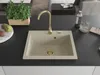 Mexen Elix Granitspüle 1-Becken 600 x 500 mm, beige, Siphon Produktbild-Vorschau 3