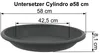 MePla - Set - Pflanzkübel Cylindro ø 60 + Untersetzer ø 58 Produktbild-Vorschau 3