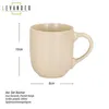 4er Set Steingut Tassen 300ml Beige Creme Kaffeetasse Produktbild-Vorschau 2