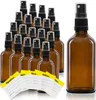 20 x 50ml Sprühflasche, Braunglas, schwarzer Zerstäuber Produktbild-Vorschau 1
