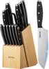 Set di coltelli da cucina VEVOR con ceppo (legno) e acciaio Anteprima dell’immagine prodotto 1