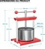 Wiltec Presse à fruits à vis – 180 x 180 x 115 mm – Voir les images du produit 7