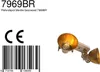 A product shot of a ceiling spotlight with a barcode and CE mark. Produktbild-Vorschau