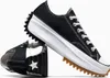 A pair of black Converse Run Star Hike Ox sneakers are displayed against a white background. Podgląd zdjęcia produktu