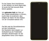 Illustration of a smartphone with text explaining the design of a screen protector. Produktbild-Vorschau