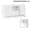 STILVORA dressoir met LED-verlichting, buffetkast met 2 Productafbeelding-voorbeeld 4