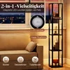 A living room scene with a couch and a tall shelf with integrated lights. Anteprima dell’immagine prodotto
