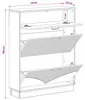 Schuhschrank HOORN 78 x 24 x 100 cm Holzwerkstoff Schwarz Produktbild-Vorschau 7
