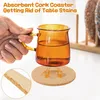 20 Stück Kork Untersetzer Gläser Kork Korkuntersetzer Rund Produktbild-Vorschau 4