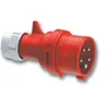 A close-up studio shot of a red and white electrical plug on a white background. Anteprima dell’immagine prodotto
