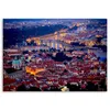 Leinwandbild prag bei nacht architektur 90x60 cm Feeby lila Produktbild-Vorschau 3