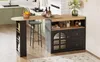 A modern kitchen island with a bar and storage cabinets, set in a home environment. Voir les images du produit