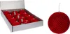 Satz von 12 Ornamenten: rote Netzornamente 10 cm Produktbild-Vorschau 1