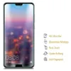 A smartphone screen protector with feature callouts. Produktbild-Vorschau