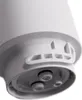 Close-up of the bottom of a white cylindrical object, likely a water filter cartridge. The focus is on the connection ports and some securing mechanism. The background is plain white. Produktbild-Vorschau
