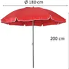 TrendLine Sonnenschirm rot, Ø 180 cm Produktbild-Vorschau 2