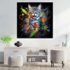 Splash Katze farbig Pop Art Leinwandbild Wandbild Produktbild-Vorschau 2