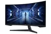 A curved Samsung gaming monitor displaying a futuristic scene. Produktbild-Vorschau