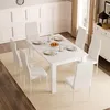 Mondeer Esstisch Esszimmertisch 138 x 90 x 75cm, Weiß Produktbild-Vorschau 5
