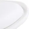 A close-up view of a white upholstered chair seat and armrest. Voir les images du produit