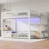 okwish 140×200 Etagenbett mit LED  und Stauraumleiter, Produktbild-Vorschau 4