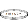 A circular dog playpen with several puppies inside, set against a white background. Produktbild-Vorschau