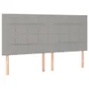 vidaXL Kopfteile 4 Stk. Hellgrau 90x5x78/88 cm Stoff - Produktbild-Vorschau 3
