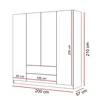 A diagram showing the dimensions of a wardrobe. Náhled obrázku produktu