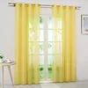 Gardinen Vorhänge Voile Gardine Transparent Dekoschal Uni Produktbild-Vorschau 2
