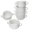 set di 6 ciotole per zuppa Stiva 250ml in porcellana bianca Anteprima dell’immagine prodotto 2