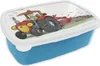 KitchenYeah® Lunchbox Brotzeit Brotdose 17x11 cm Traktor - Produktbild-Vorschau 1