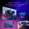A marketing image showing a smart TV box, a television displaying a car, and a hand holding a smartphone. Podgląd zdjęcia produktu